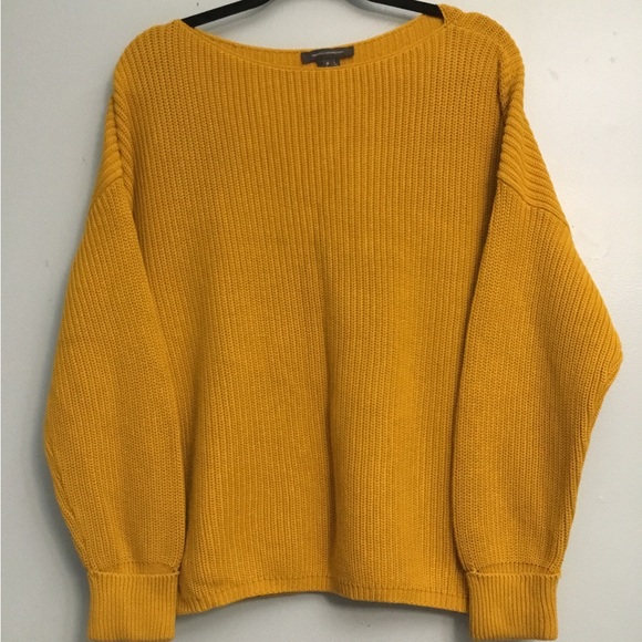 French Connection Mustard Crew Neck Sweater - Picture 10 of 15